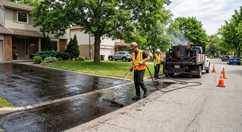 Hot Tar Driveway Sealing in Denver, CO