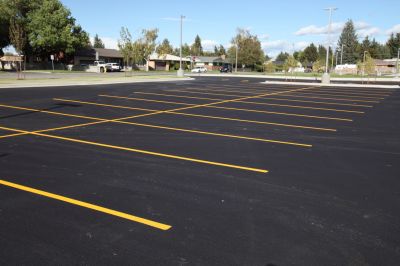 Completed Sealcoating on Commercial Lot
