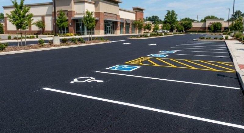 Parking Space Marking in Suwanee, GA